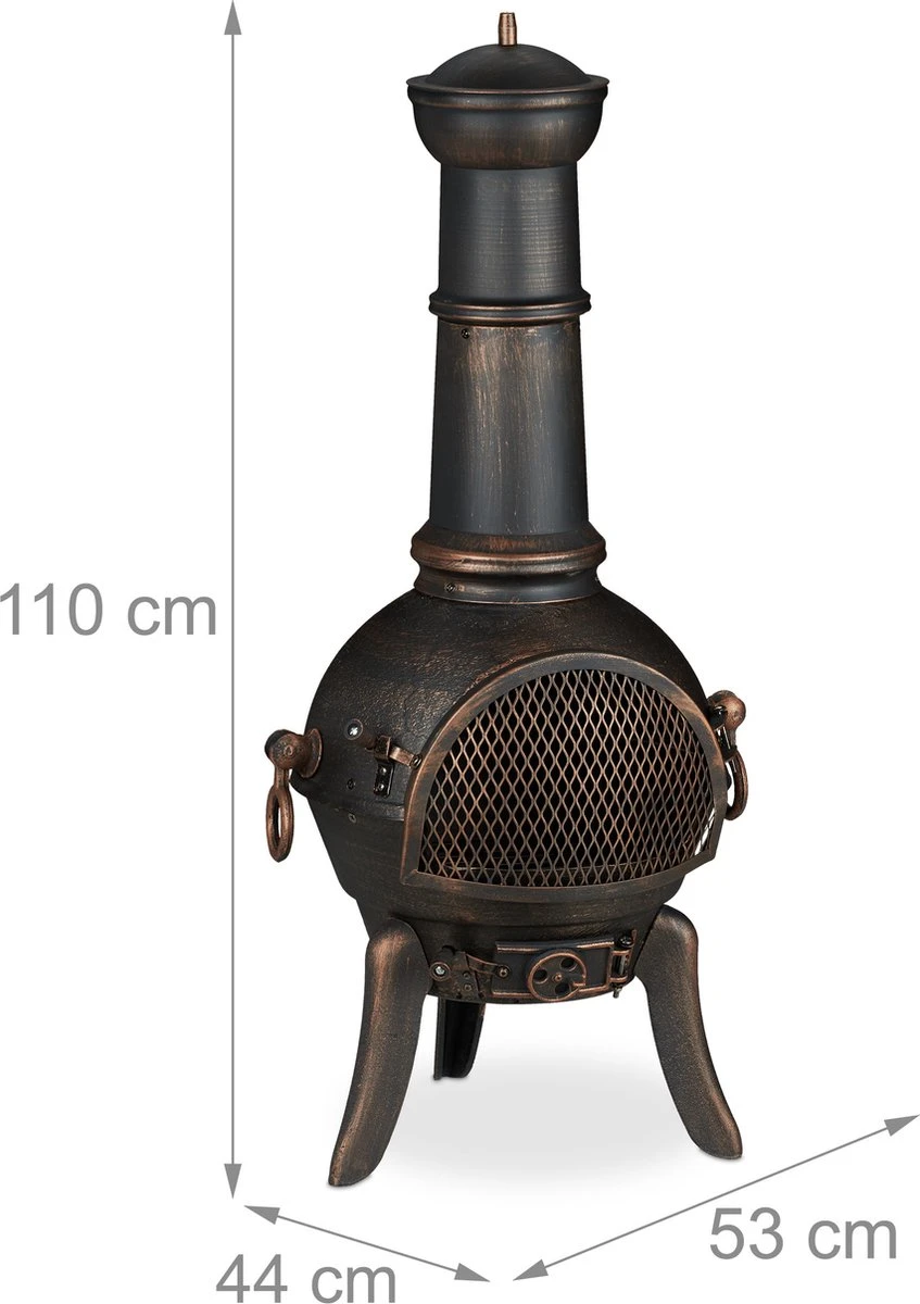 Relaxdays Tuinhaard Groot - Terrashaard - Vuurhaard - Tuinkachel - Terraskachel - Buiten - Afbeelding 2