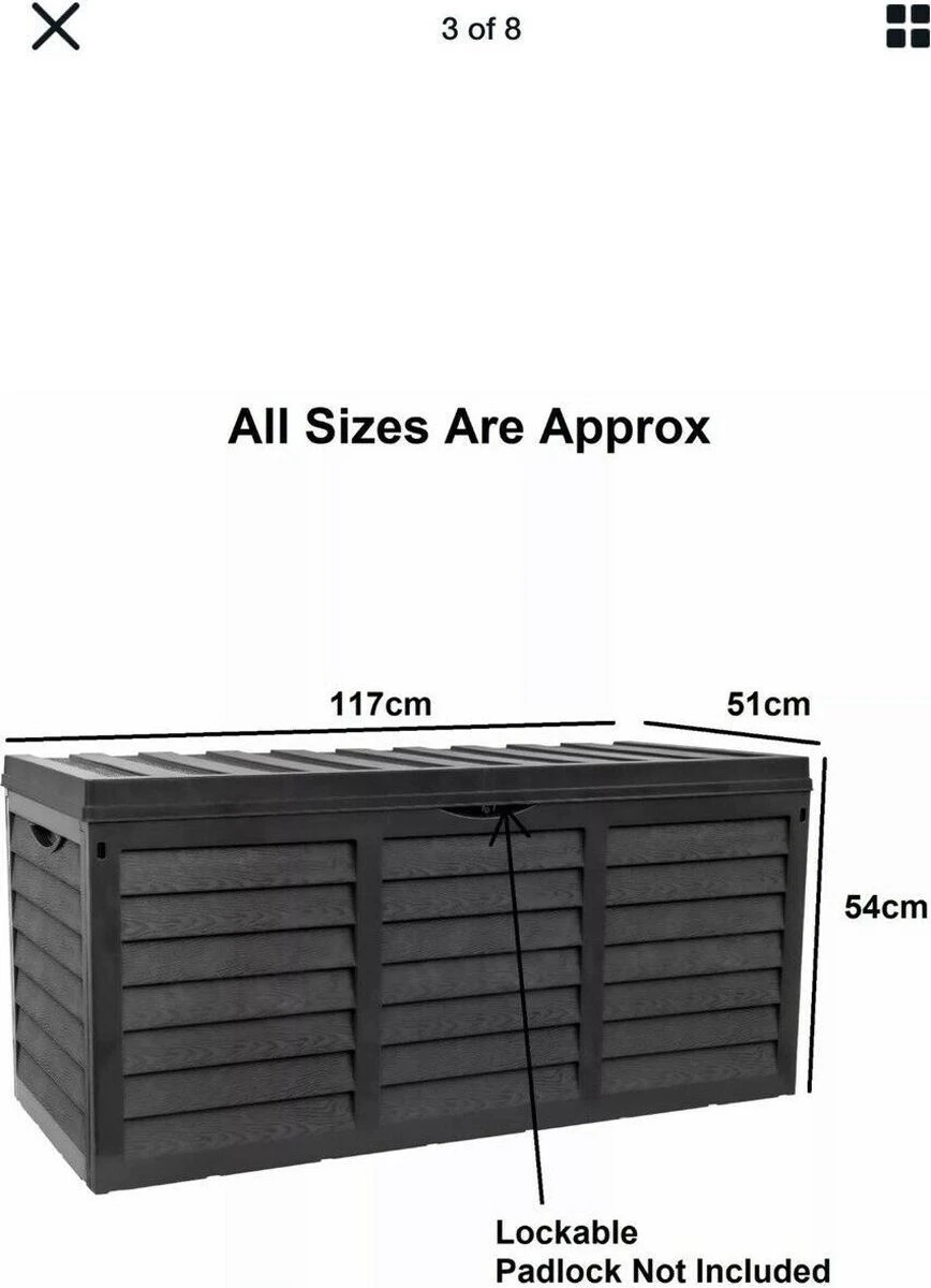 Grote Tuinkussen Opbergbox 320l UV-bestendig En Winterharde Tuinbox Met Wielen - Afbeelding 3