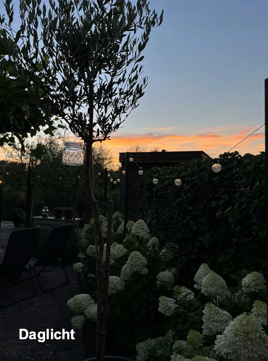 Tuin Lichtsnoer Met Filament Lampjes Van WDMT™ | 13,55 Meter Lang | 20 Stuks LED Lamp Tuin Verlichting Snoer | Sfeervolle Tuinverlichting - Afbeelding 5