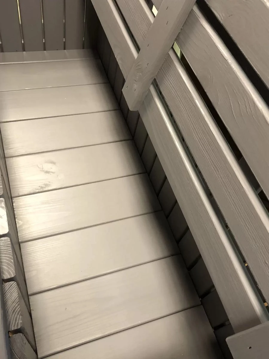 SenS-Line - Tuinbank - Pinokkio Houten Bankje - 113 X 40 X 75 Cm - Grijs - Afbeelding 9