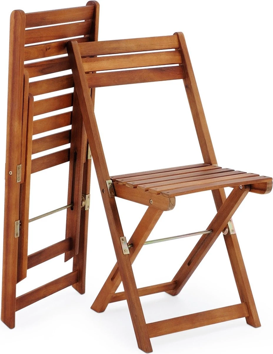 Merkloos Balkonset 3-delig - Acacia Hout - Afbeelding 3